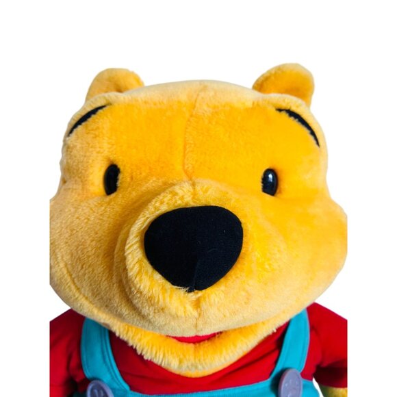 Vintage Disney Talking Winnie The Pooh Jumbo Plush In Overalls - Collectible - Picture 3 of 10